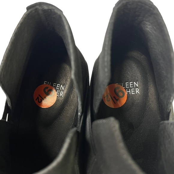 Eileen Fisher Lark leather Chelsea‎ Ankle Black Booties Womens Size 9.5 - Picture 6 of 11